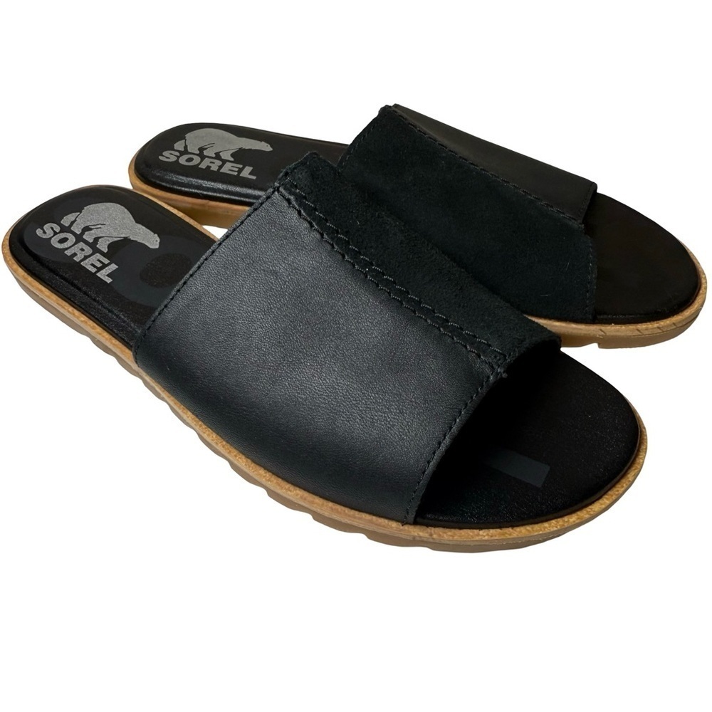 SOREL Black Ella Slides Women’s Size 6.5 - New Without Box